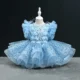 Blue diamond feather dress