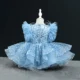 Blue diamond feather dress