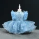 Blue diamond feather dress