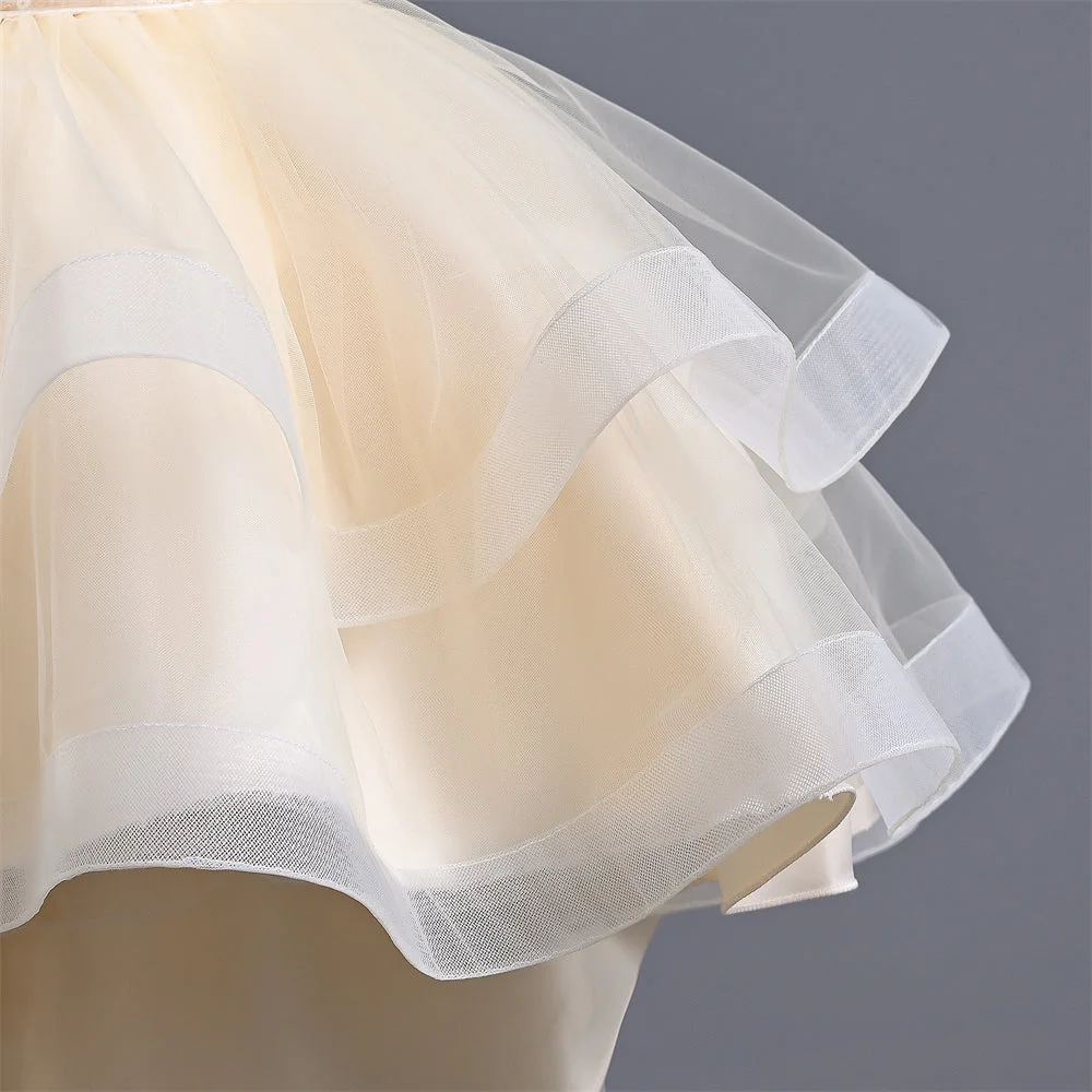VA238-2024-New-Fashion-Layers-Girls-Dress-Fluffy-Collar-Birthday-Holidays-Wedding-Children-Trailing-Dresses-AVELAPRO-44493730742499-04 New Fashion Layers Girls Dress Fluffy Collar Birthday Holidays Wedding Children Trailing Dresses