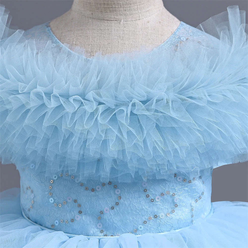 VA238-2024-New-Fashion-Layers-Girls-Dress-Fluffy-Collar-Birthday-Holidays-Wedding-Children-Trailing-Dresses-AVELAPRO-44493730742499-15 New Fashion Layers Girls Dress Fluffy Collar Birthday Holidays Wedding Children Trailing Dresses