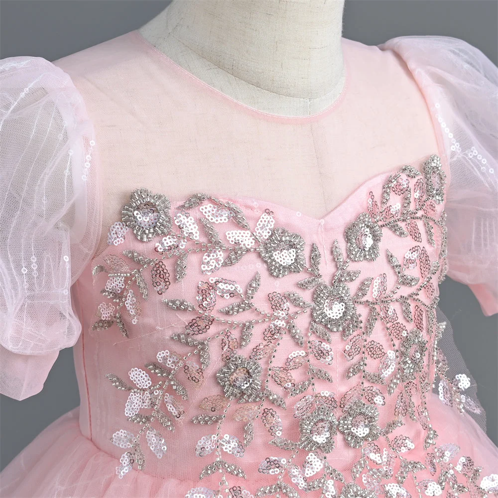 VT6001-Yoliyolei-Sequined-Flower-Girl-Dress-Childrens-First-Communion-Princess-Ball-Gown-Kids-Party-Dresses-For-Wedding-Birthday-AVELAPRO-44847293595875-15 Sequined Flower Girl Dress Children's First Communion Princess Ball Gown Kids Party Dresses For Wedding Birthday