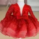1-9 Years Old Flower Girl Kids Shiny Sequin Brathday Baby Princess Dress For Party