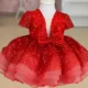 1-9 Years Old Flower Girl Kids Shiny Sequin Brathday Baby Princess Dress For Party