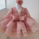 1-9 Years Old Flower Girl Kids Shiny Sequin Brathday Baby Princess Dress For Party