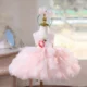 3D Floral Pink Ruffle Dress - Toddler Birthday Party Outfit