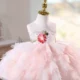 3D Floral Pink Ruffle Dress - Toddler Birthday Party Outfit