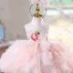 3D Floral Pink Ruffle Dress - Toddler Birthday Party Outfit