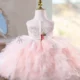 3D Floral Pink Ruffle Dress - Toddler Birthday Party Outfit