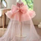 3D Flowers Green Pageant Girl Dress Princess Birthday Gown