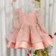 Beading Long Sleeves Flower Girl Dress With Bow