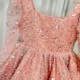 Beading Long Sleeves Flower Girl Dress With Bow