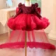 Black Girl Dress Knee Length with Train Birthday Wedding Party Gown
