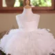 Black Toddler Gown with Strappy Back Tulle Overlay Flower Girl Dress