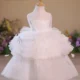 Black Toddler Gown with Strappy Back Tulle Overlay Flower Girl Dress