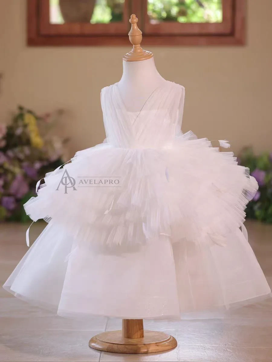 Black Toddler Gown with Strappy Back Tulle Overlay Flower Girl Dress