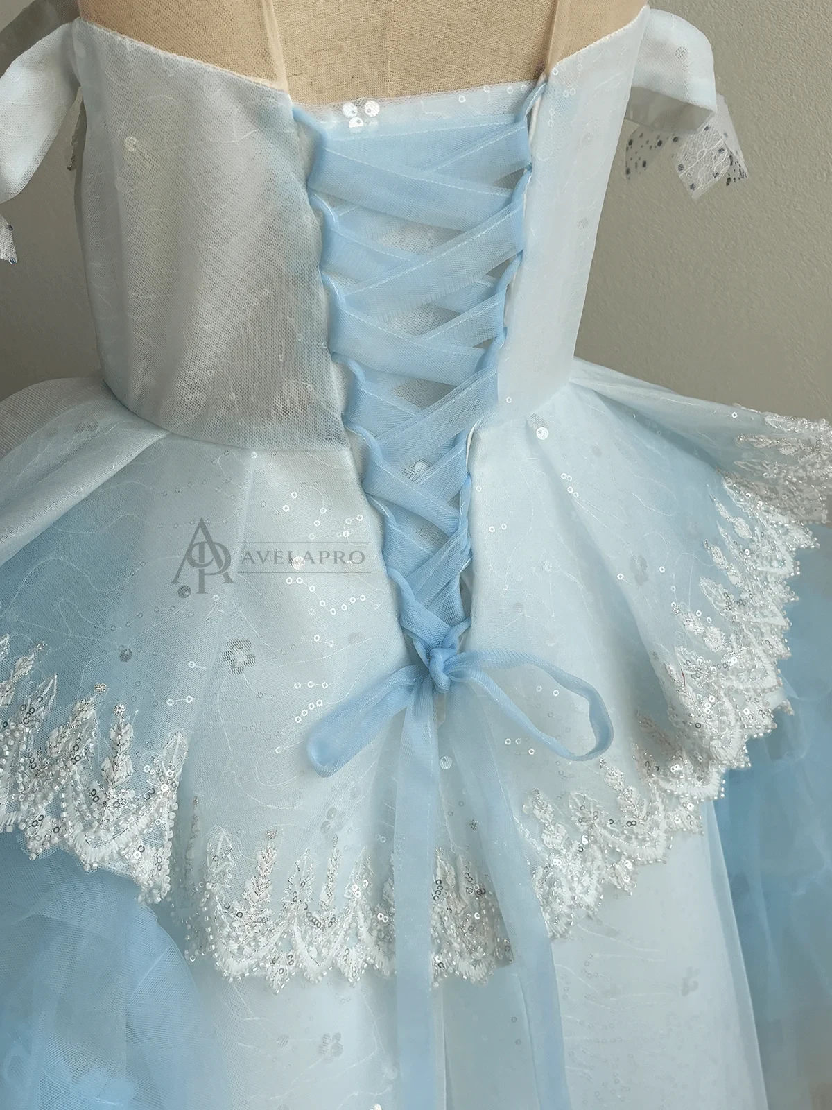 Blue Princess Girl Dress Beaded Birthday Pageant Party Gow