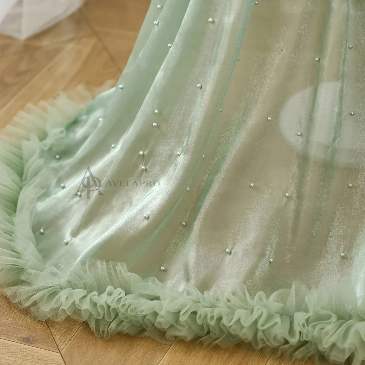 Bowed Lace Up Satin Flower Girl Dress With Trailing