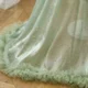 Bowed Lace Up Satin Flower Girl Dress With Trailing