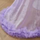 Bowed Lace Up Satin Flower Girl Dress With Trailing