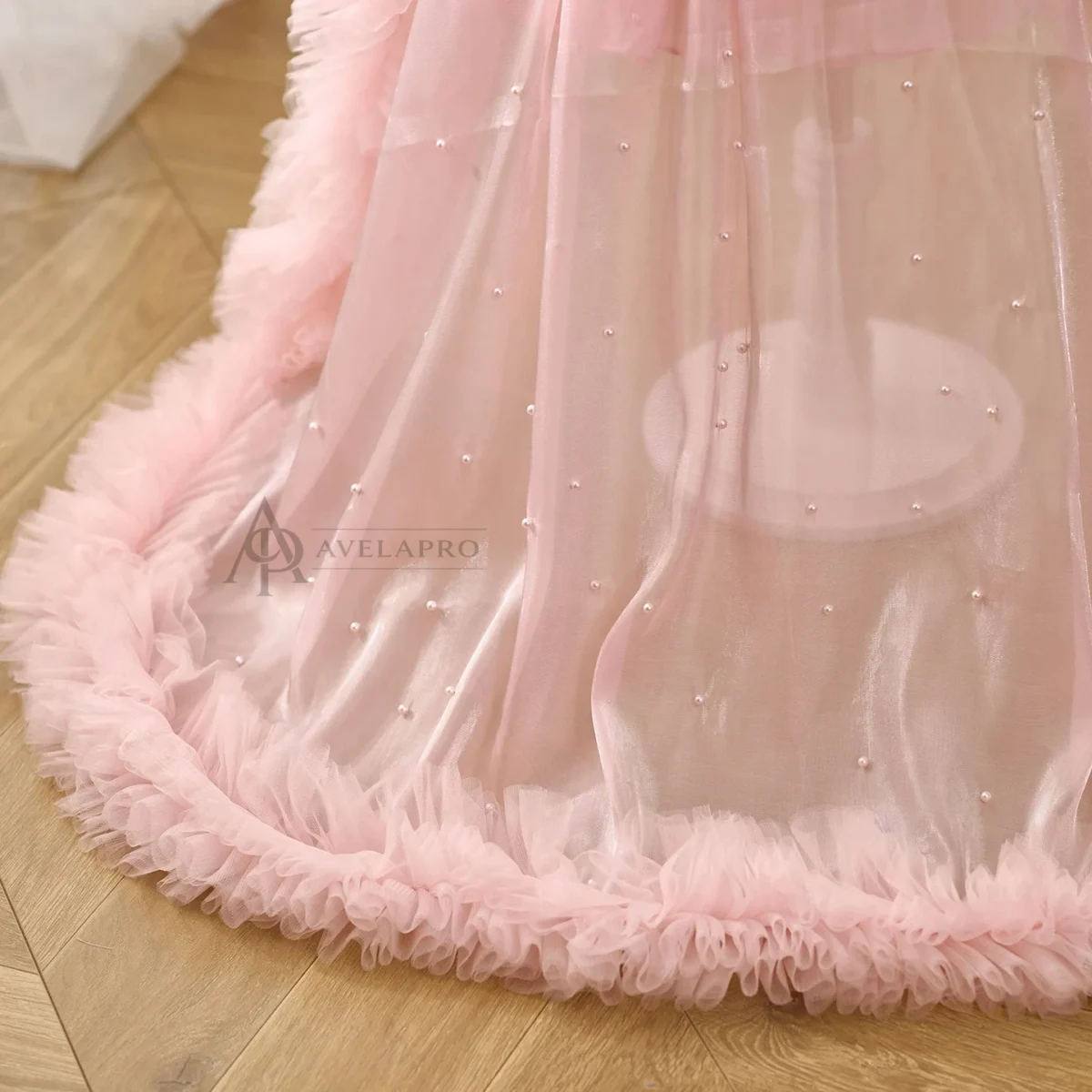 Bowed Lace Up Satin Flower Girl Dress With Trailing