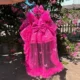 Butterfly Applique Flower Baby Girl Dress With Trailing