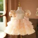 Champagne Flower Girl Dress Kids Wedding Birthday Party Holida