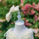Champagne Flower Girl Dress for Girls Floral Embroidery Tulle Ball Gown for Wedding