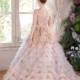 Champagne Flower Girl Dress for Girls Sequin Ruffled Tulle Ball Gown for Wedding