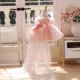 Champagne Knee Length 1st Birthday Flower Girl Dress