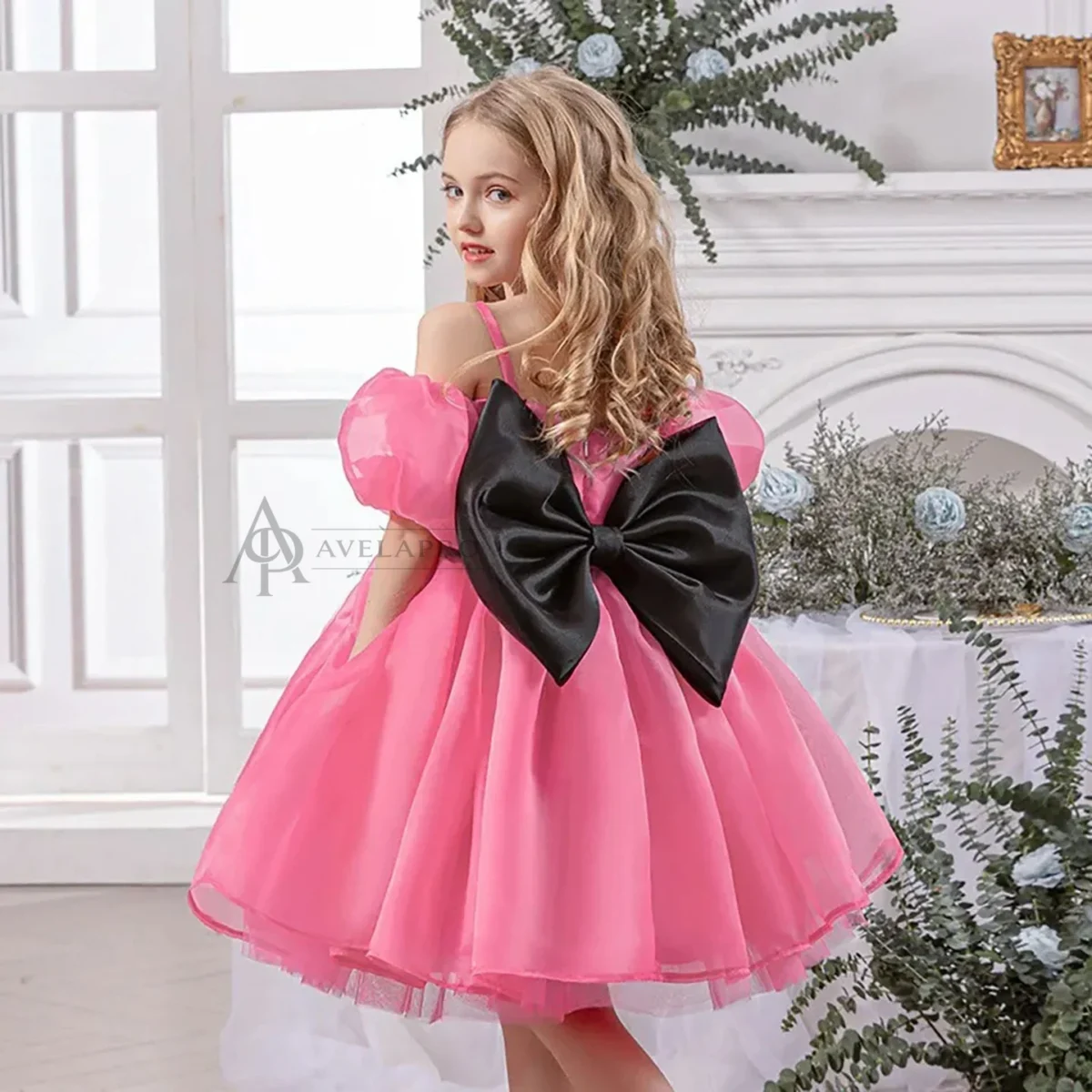 Dreamy Flower Girl Dress for Girls Satin Party Dress for Party
