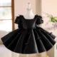 Dreamy Girl Dress Bowed for Kids Birthday Party Ball Gown