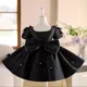 Dreamy Girl Dress Bowed for Kids Birthday Party Ball Gown