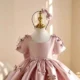 Dreamy Girl Dress Bowed for Kids Birthday Party Ball Gown