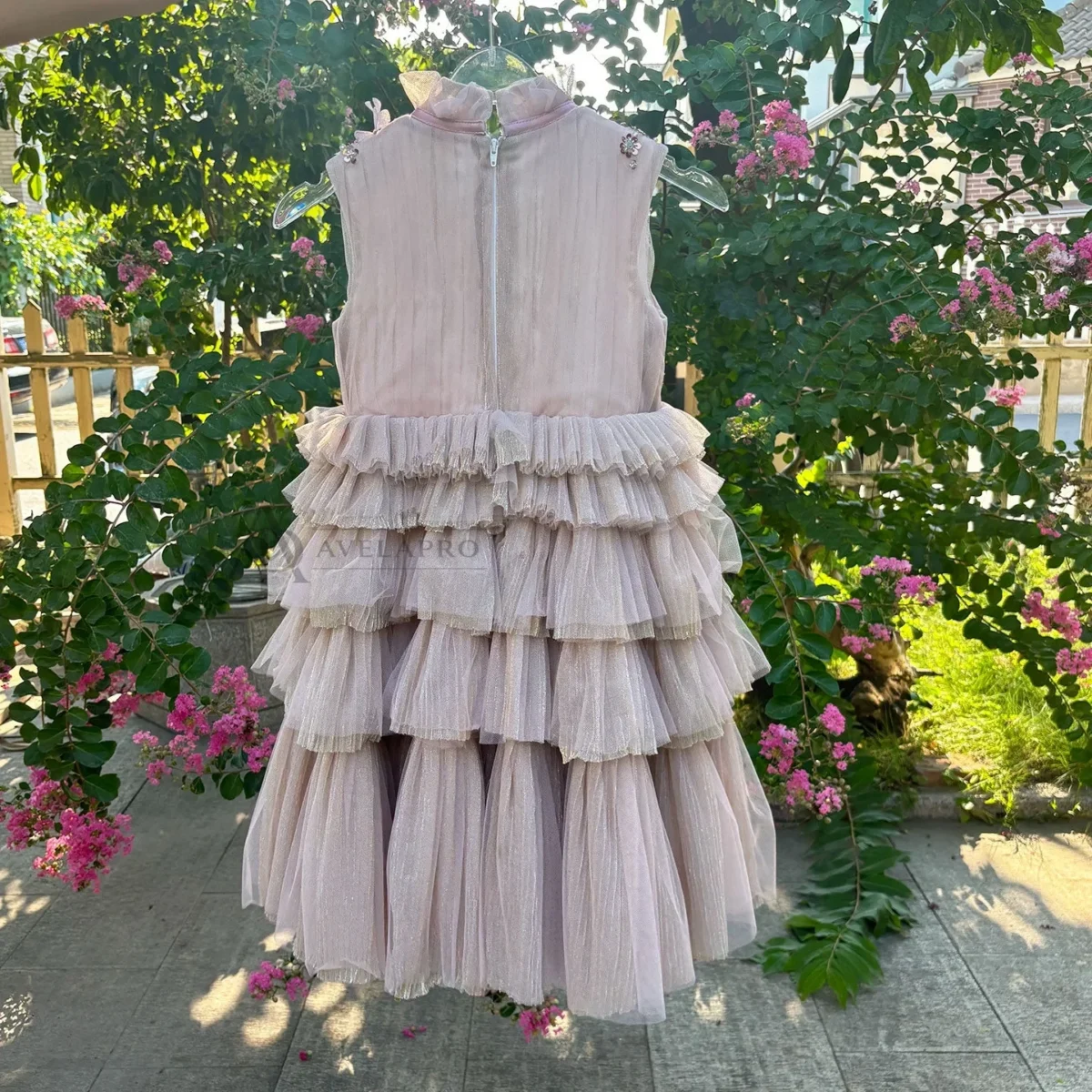 Dusty Pink  Flower Girl Dress for Kids Party Birthday