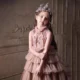 Dusty Pink  Flower Girl Dress for Kids Party Birthday