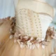 Elegant 3D Flowers Red Girl Dress Long Sleeve Princess Gown