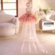 Elegant And Cute Pearl Embellished Sling Tulle Pink Flower Girl Dress