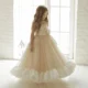 Elegant Beige Girl Dress Princess for Birthday Wedding Party