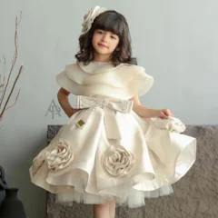Elegant-Beige-Girl-Dresses-Handmade-Flowers-with-Headgear-J104-AVELAPRO-50178240446767-01 Elegant Beige Girl Dresses Handmade Flowers with Headgear