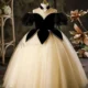 Elegant Black Off-Shoulder Princess Ball Gown Dress