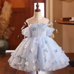 Elegant-Blue-Girl-Bridesmaides-Girl-Dresses-J192-AVELAPRO-50619969012015-01 Elegant Blue Girl Bridesmaides Girl Dresses