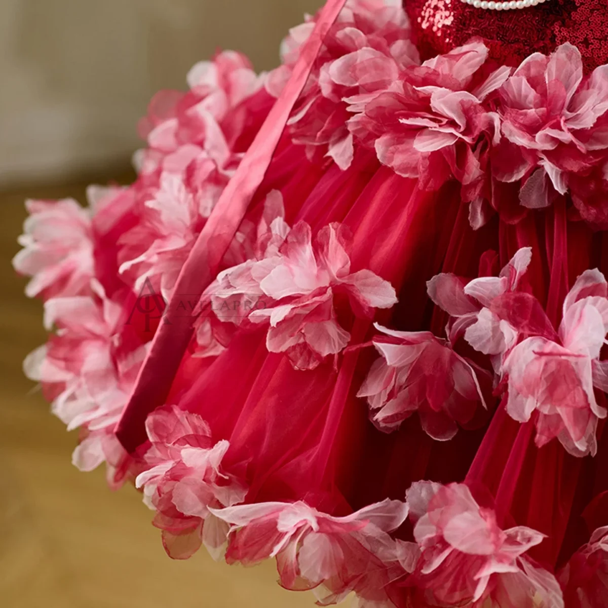 Elegant Flower Girl Dress Knee Length Princess Birthday Party Gown