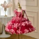 Elegant Flower Girl Dress Knee Length Princess Birthday Party Gown