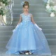 Elegant Girl Dress with Butterfly for Birthday Wedding Party