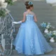 Elegant Girl Dress with Butterfly for Birthday Wedding Party