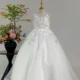 Elegant Girl Dress with Butterfly for Birthday Wedding Party