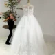 Elegant Girl Dress with Butterfly for Birthday Wedding Party