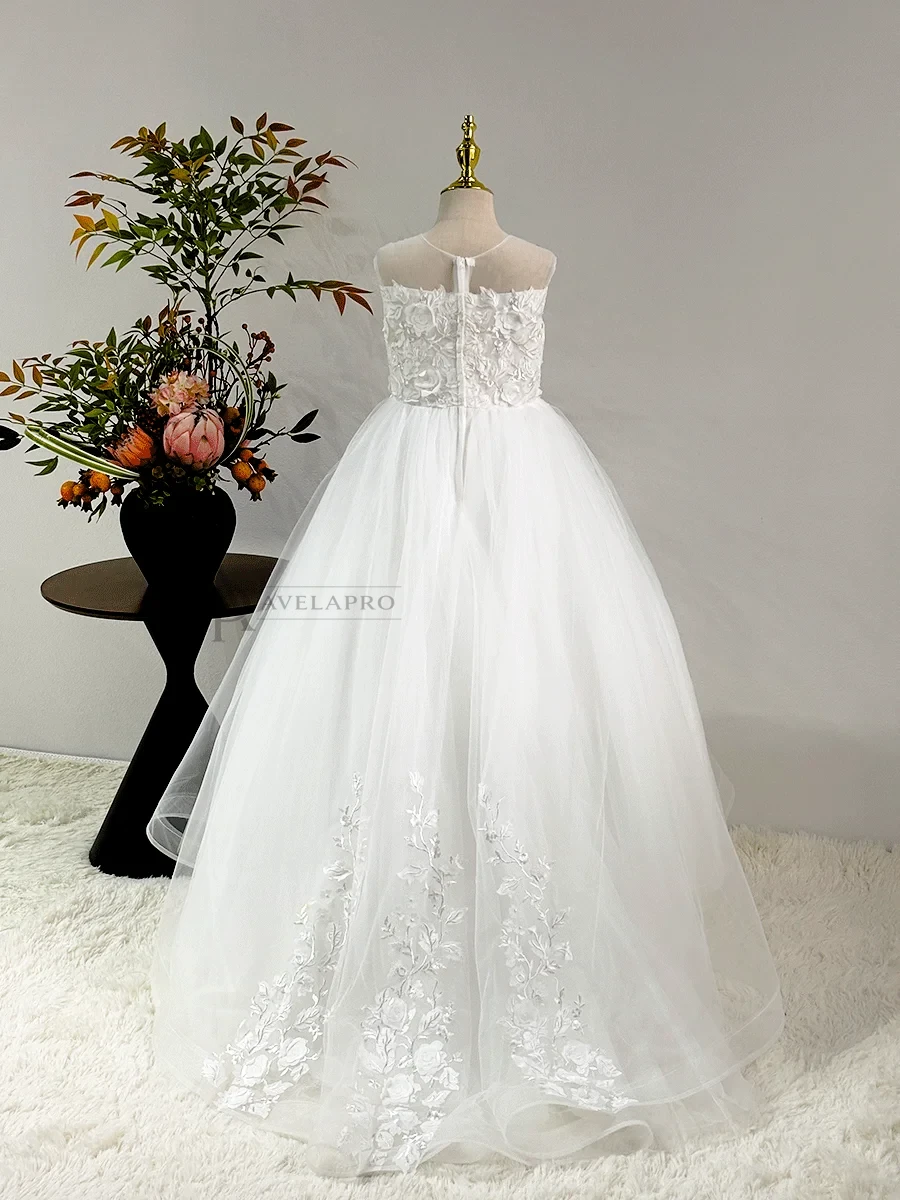 Elegant Girl Dress with Butterfly for Birthday Wedding Party