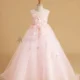 Elegant Girl Dress with Butterfly for Birthday Wedding Party